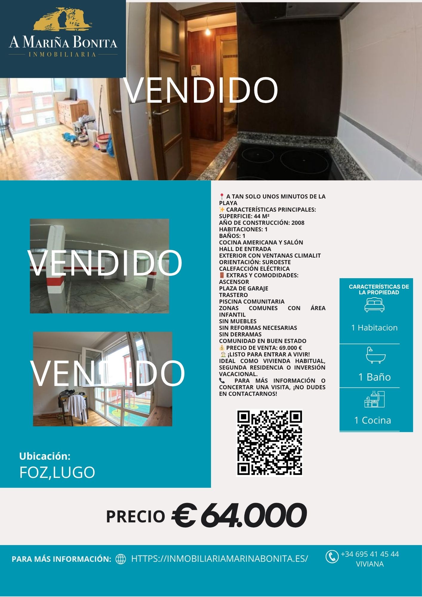 VENDIDO – APARTAMENTO EN FOZ – GALICIA